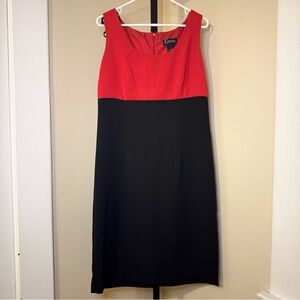 Studio Red and Black Sheath Midi Dress